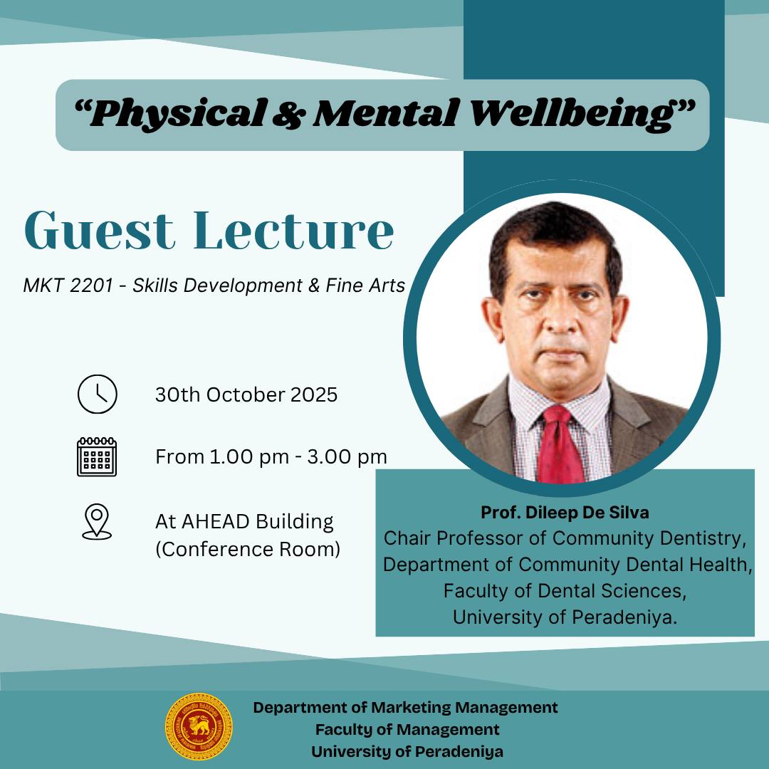 Guest Lecture on “Physical & Mental Wellbeing”