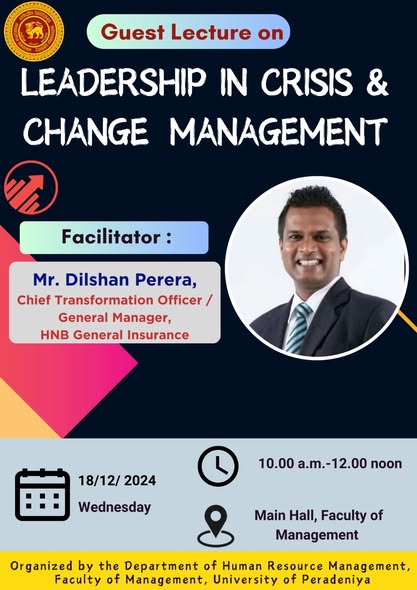 Guest Lecture on Leadership in Crisis & Change Management